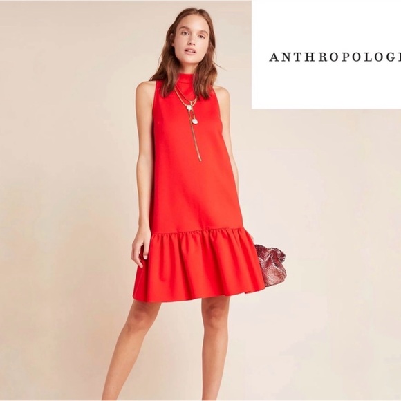 Anthropologie Dresses & Skirts - Anthropologie Vibrant Red Mini Dress
